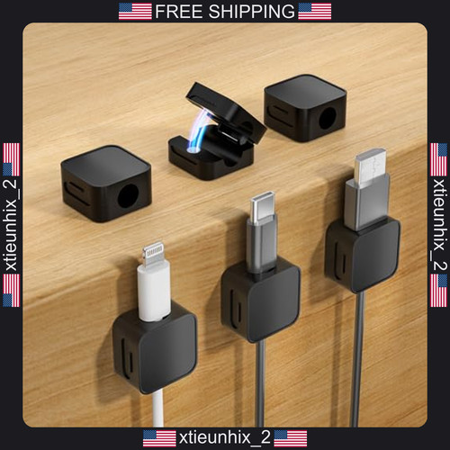 Magnetic cable clips pack - cable, 6