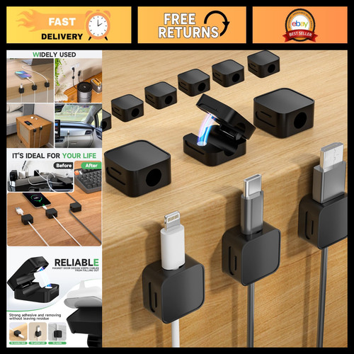 Magnetic cable clips - 12,