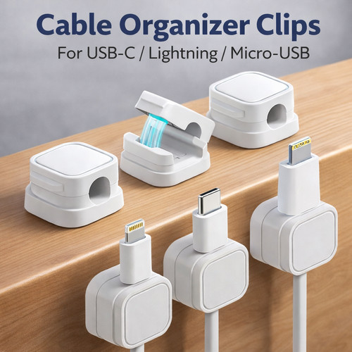 Magnetic cable holder clips - cable,