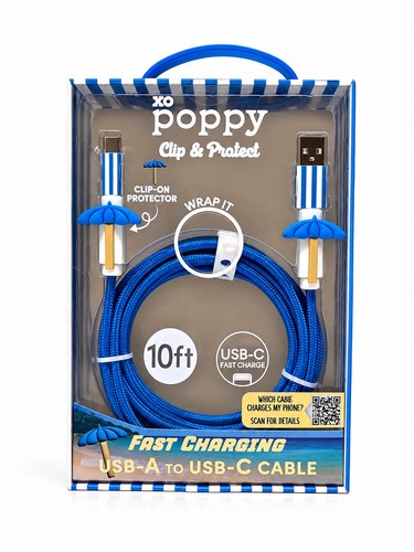 Poppy 10ft usb - xo, usb-c