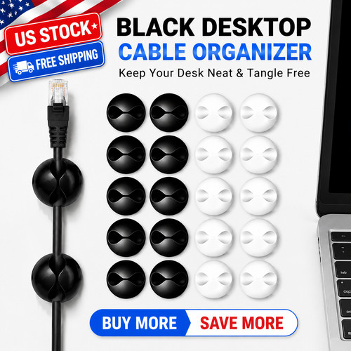 Desktop cable holder clips - cable,