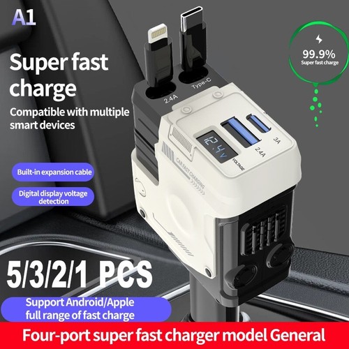 Retractable car charger - 1,
