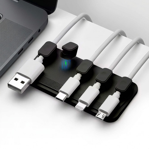 Magnetic cable clips - desk, cord